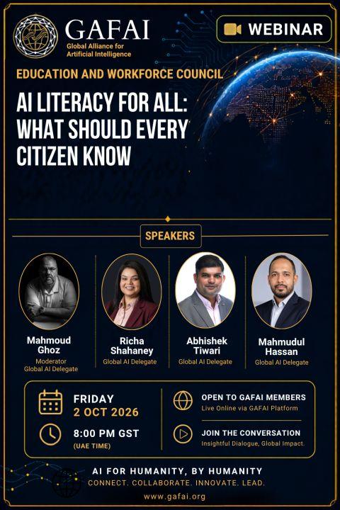 GAFAI Council Webinar: AI Literacy for All — What Every Citizen Should Know